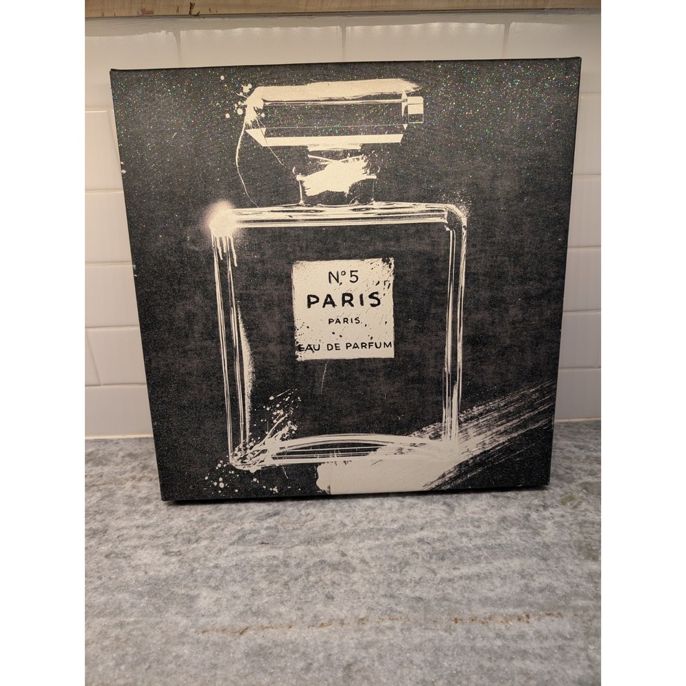 Canvas Wall Art Framed Perfume‎ Bottle Paris No. 5 Parfum 16X16 Pop Art